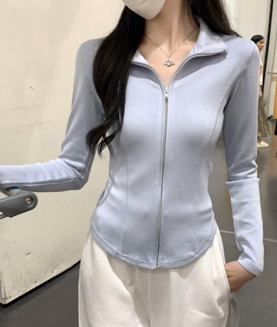 ヨガウェア トップス レディース 長袖 紫外線カット ヨガ ジップアップ