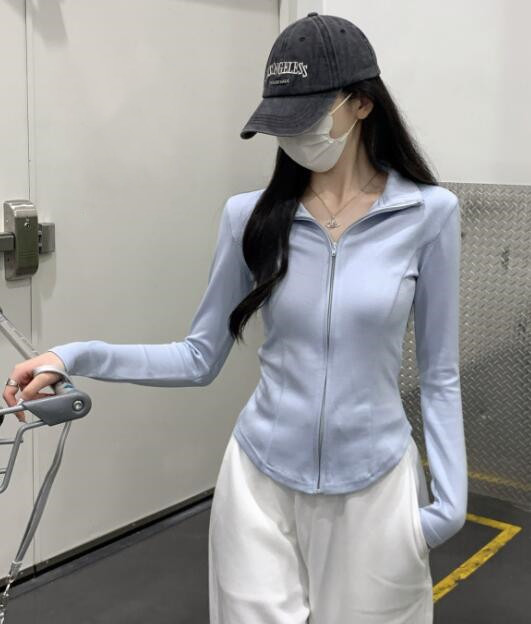 ヨガウェア トップス レディース 長袖 紫外線カット ヨガ ジップアップ