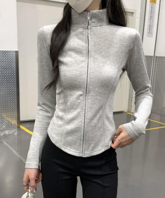 ヨガウェア トップス レディース 長袖 紫外線カット ヨガ ジップアップ