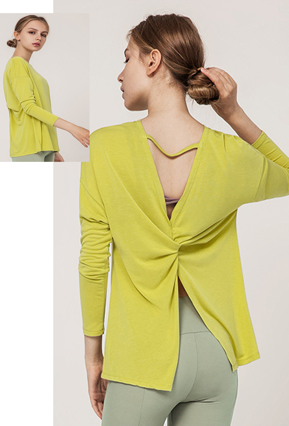 ヨガウェア トップス 速乾性ヨガトップス レディース長袖運動着