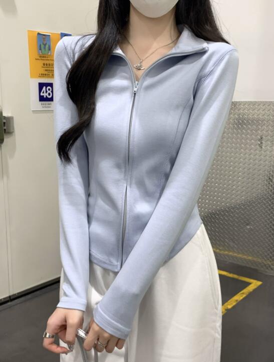 ヨガウェア トップス レディース 長袖 紫外線カット ヨガ ジップアップ