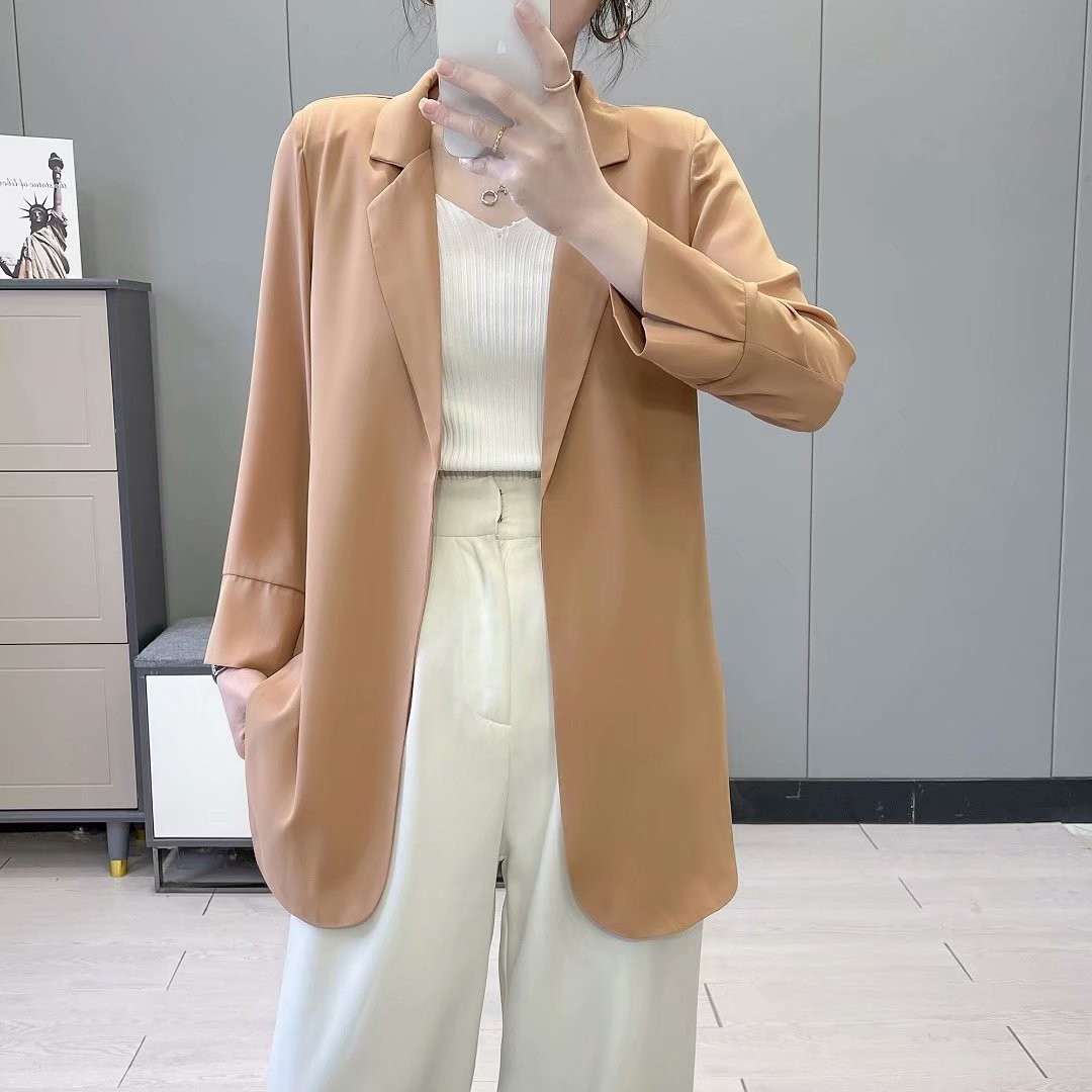 40代ファッション レディース エレガントホワイトオーバーサイズジャケット