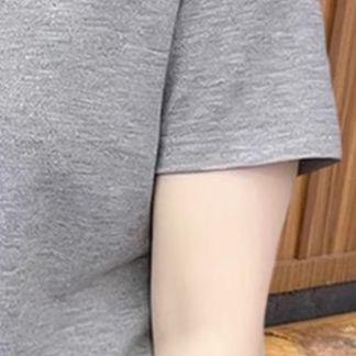 40代ファッション 優美ヘンリーネックTシャツ