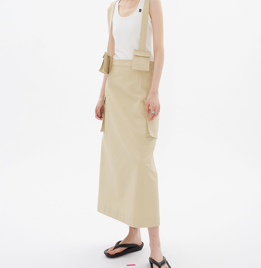 40代ファッション 40代ファッション ユーティリティ サスペンダー スカート
