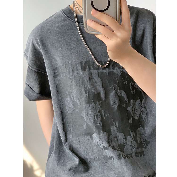 40代ファッション レディース  ヴィンテージ風グラフィックTシャツ