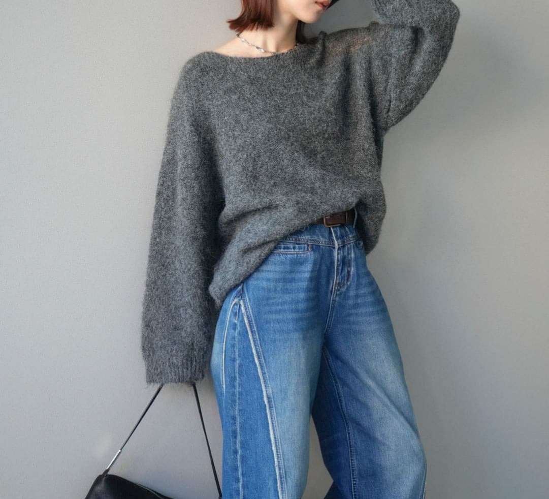 40代ファッション 大人女性のゆったりニットセーター