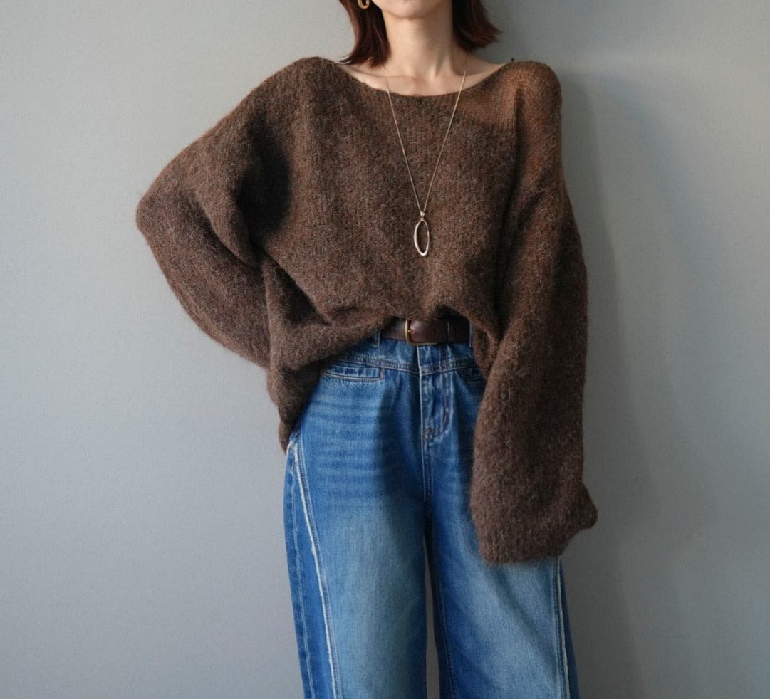 40代ファッション 大人女性のゆったりニットセーター