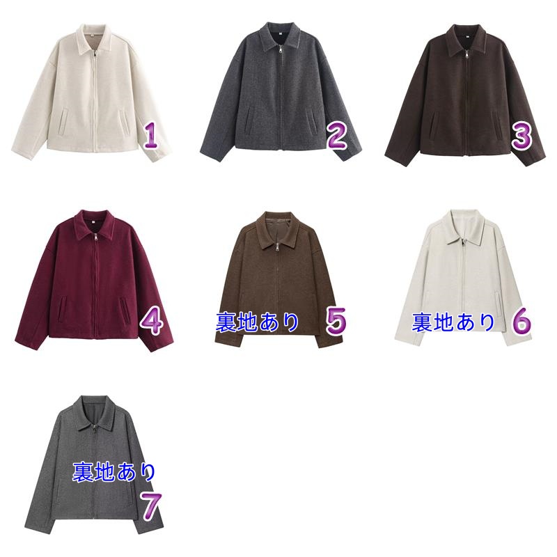 40代ファッション 大人の韓国風ジップアップジャケット