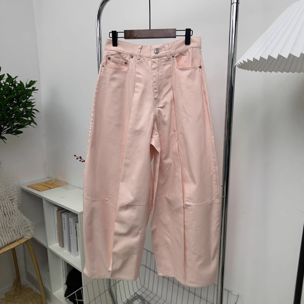 40代ファッション 紐付きワイドシルエットパンツ