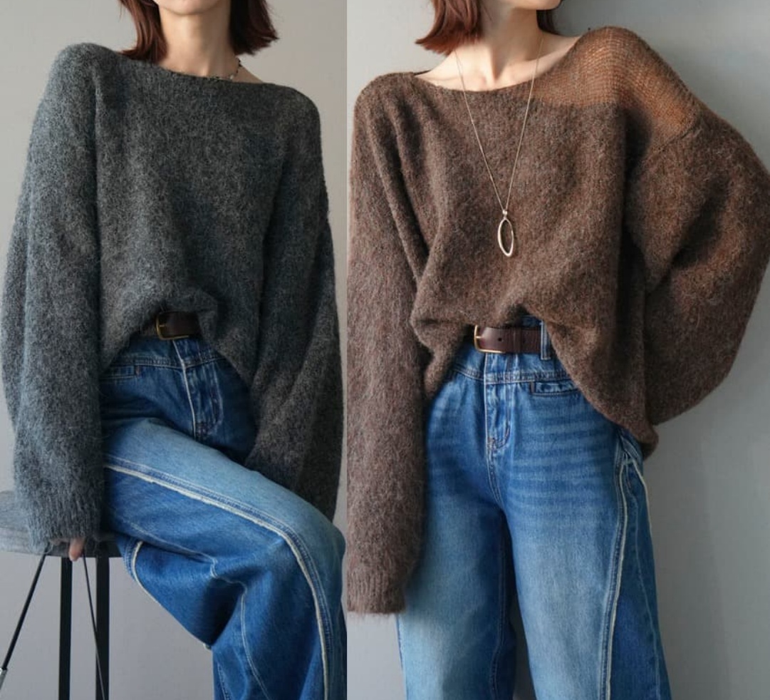 40代ファッション 大人女性のゆったりニットセーター