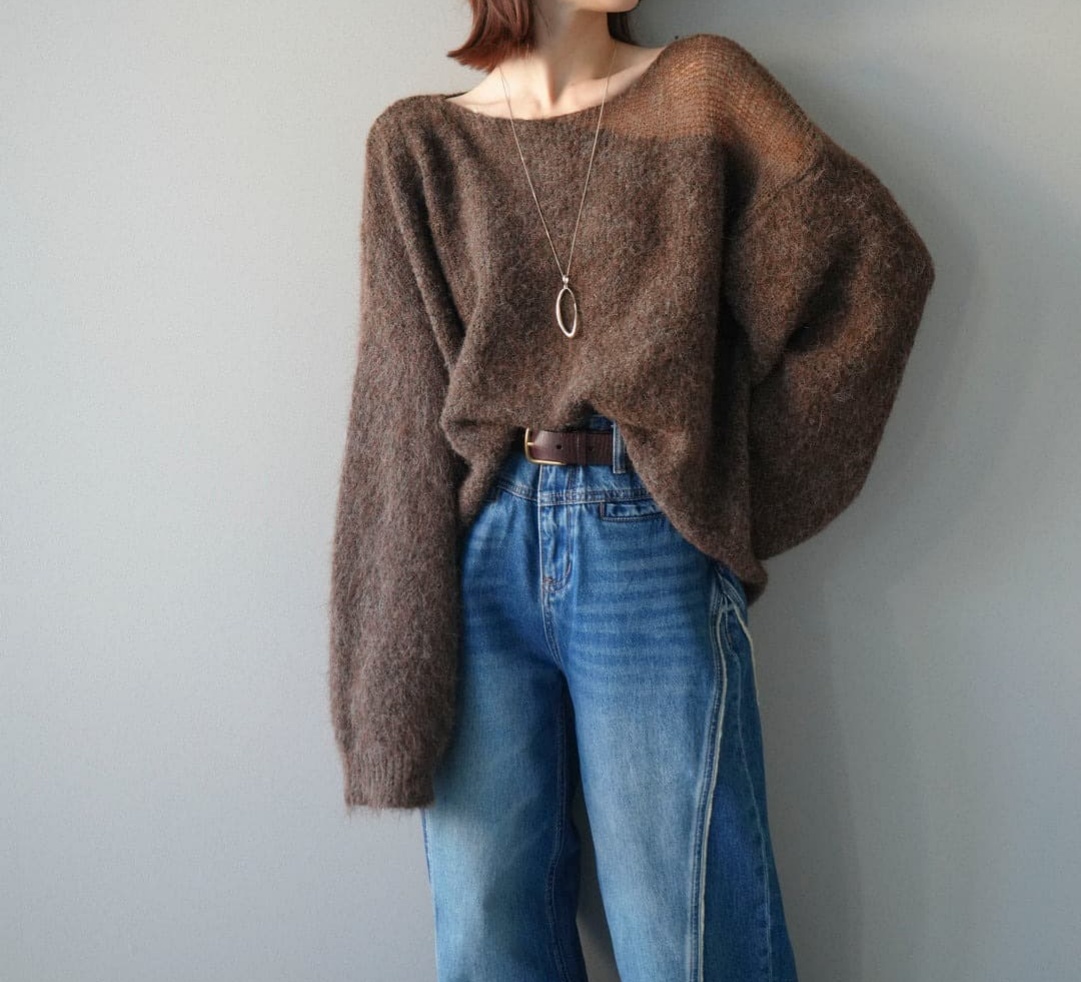 40代ファッション 大人女性のゆったりニットセーター