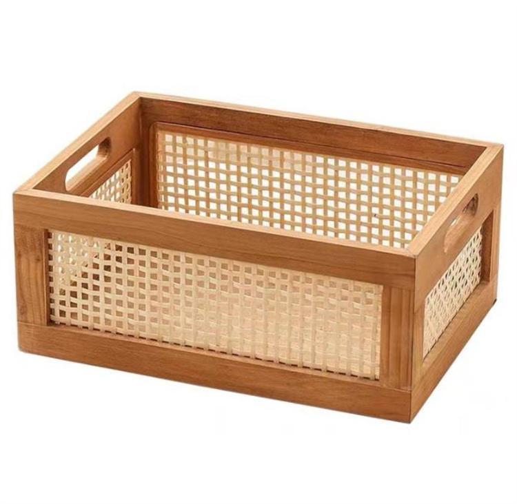 ベッド 下 収納 無垢材竹編み衣装ケース大容量収納ボックス