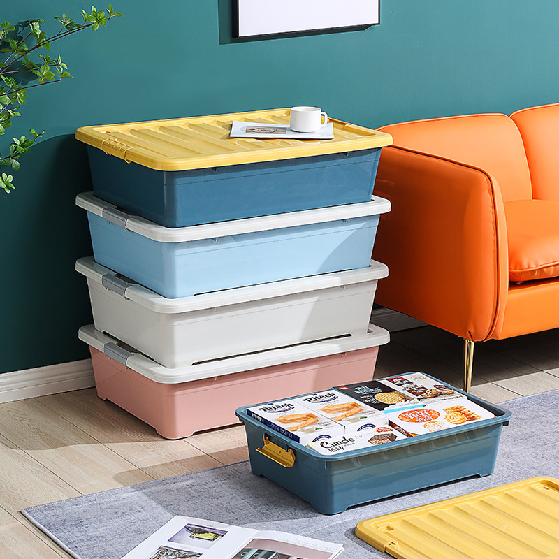 ベッド 下 収納 フラット蓋付き大容量衣装ケース