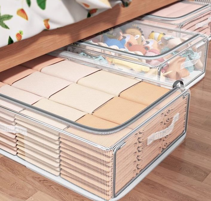 ベッド 下 収納 透明仕切り付きベッド下収納ボックス