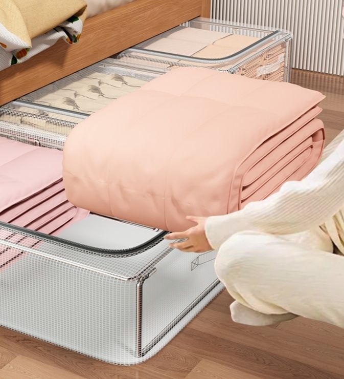 ベッド 下 収納 透明メッシュ式ベッド下収納ケース