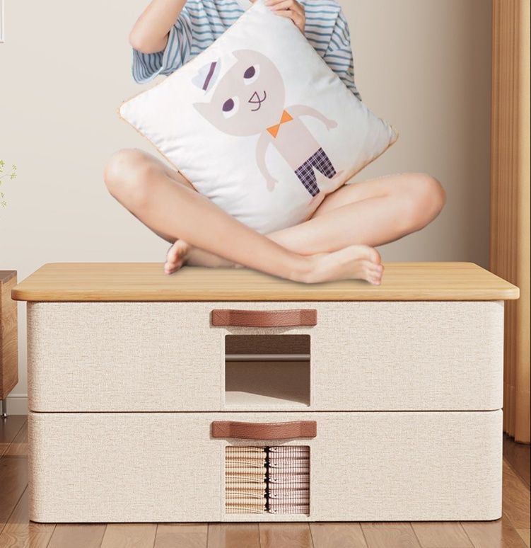 ベッド 下 収納 布製取っ手付き収納ボックス
