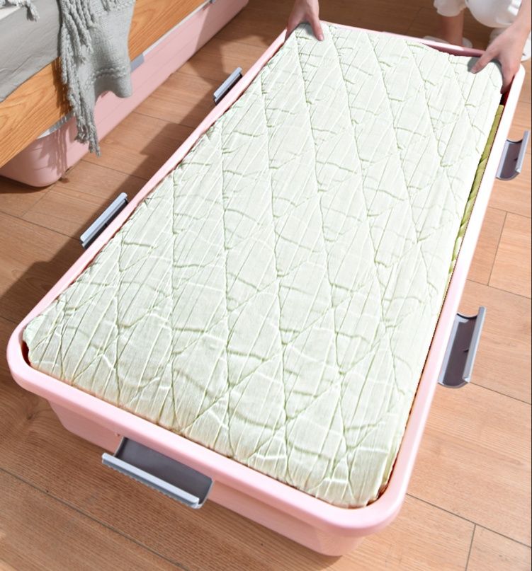 ベッド 下 収納 キルティング蓋付きベッド下収納ケース