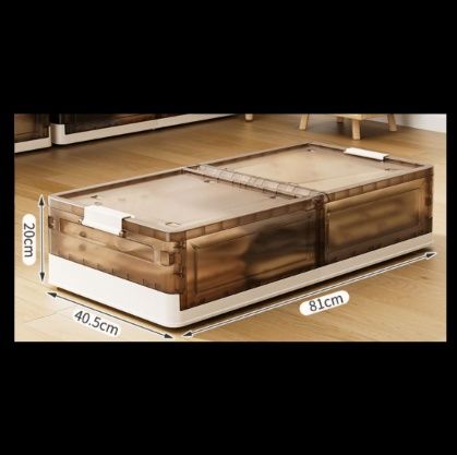 ベッド 下 収納 双開き式スリム収納ボックス
