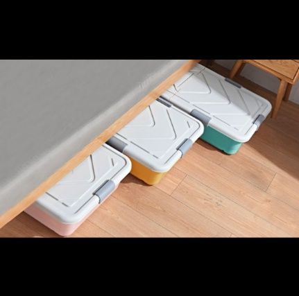ベッド 下 収納 キルティング蓋付きベッド下収納ケース
