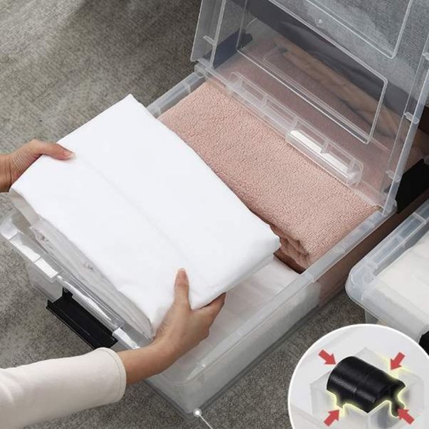 ベッド 下 収納 透明双開き収納ボックス