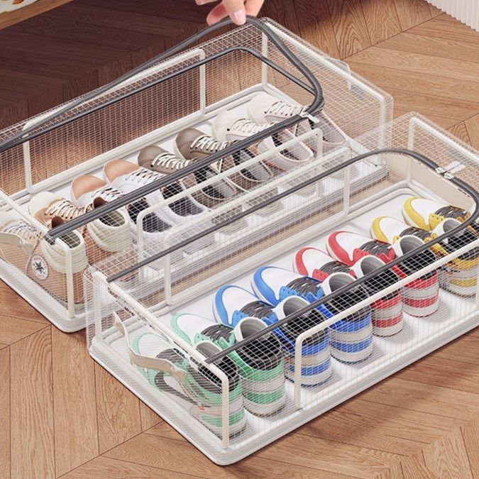 ベッド 下 収納 透明仕切り付き収納ケース