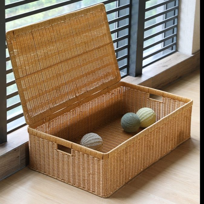 ベッド 下 収納 天然素材の重ねて使える収納箱
