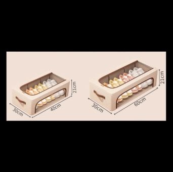 ベッド 下 収納 透明窓付き靴収納ボックス