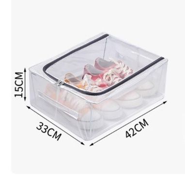 ベッド 下 収納 透明メッシュ靴収納ボックス