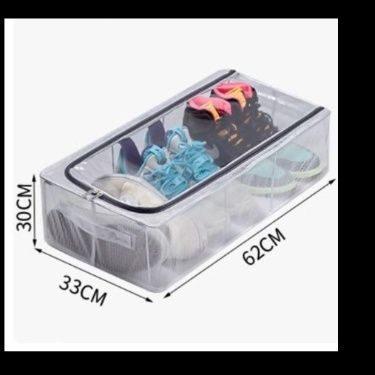 ベッド 下 収納 透明メッシュ靴収納ボックス