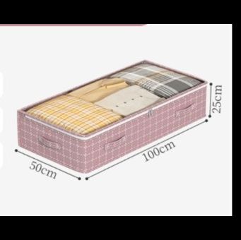 ベッド 下 収納 四面提手 透明窓付き 衣装ケース