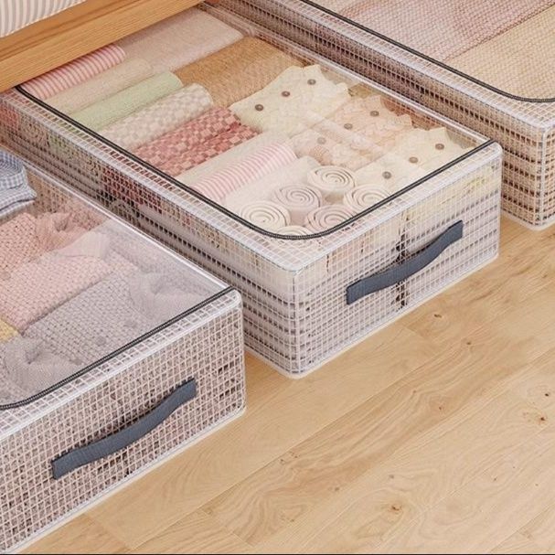ベッド 下 収納 透明フラット収納ケース