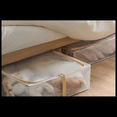 ベッド 下 収納 透明可視窓付きベッド下専用収納衣装ケース