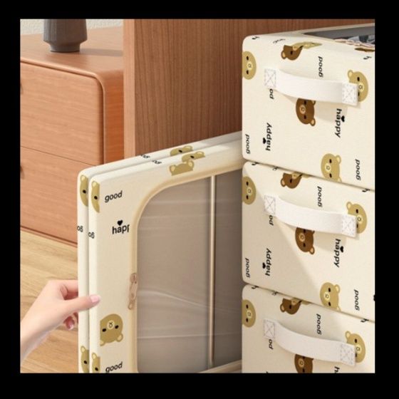 ベッド 下 収納 透明窓付き折りたたみ式靴収納ボックス