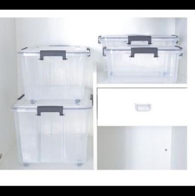 ベッド 下 収納 多サイズ対応キャスター付き透明収納ボックス