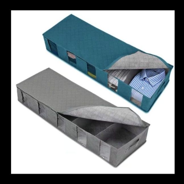 ベッド 下 収納 透明窓付き積み重ね式ベッド下収納ボックス