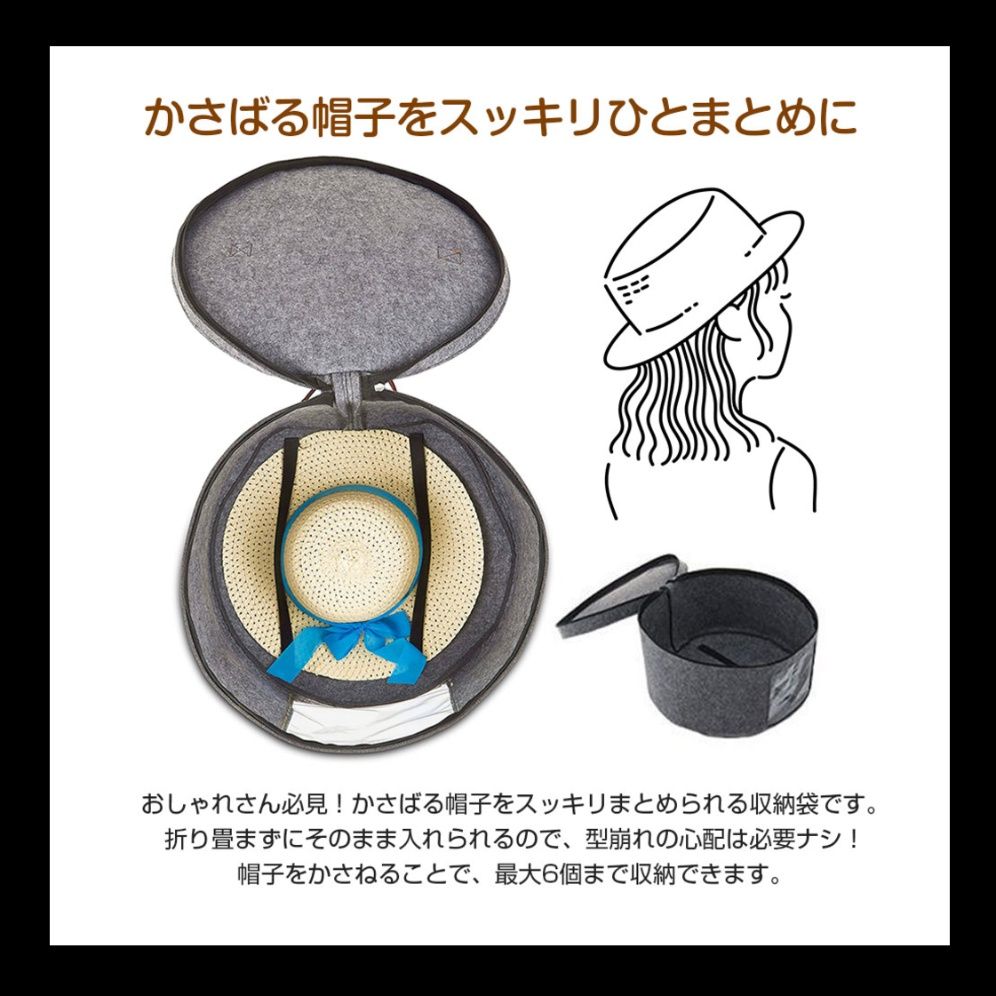 ベッド 下 収納 帽子収納袋 透明窓付き衣装ケース 型崩れ防止