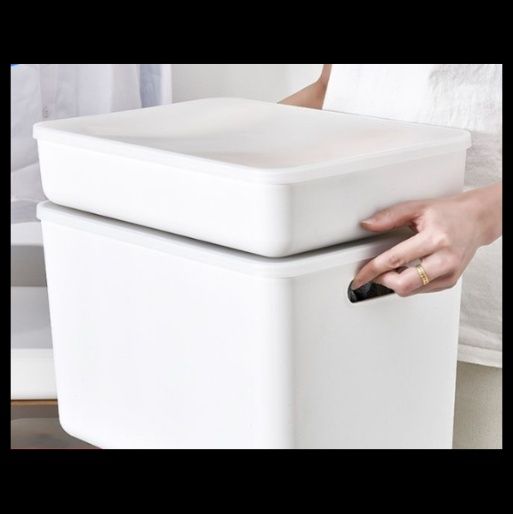 ベッド 下 収納 取っ手付き蓋つき積み重ね可能収納ボックス