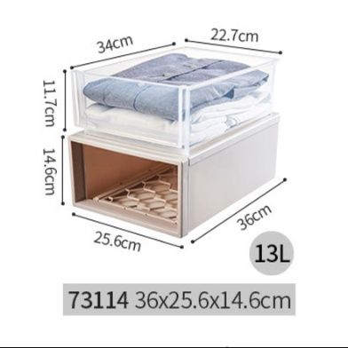 ベッド 下 収納 積み重ね式透明前開き衣装ケース三段セット