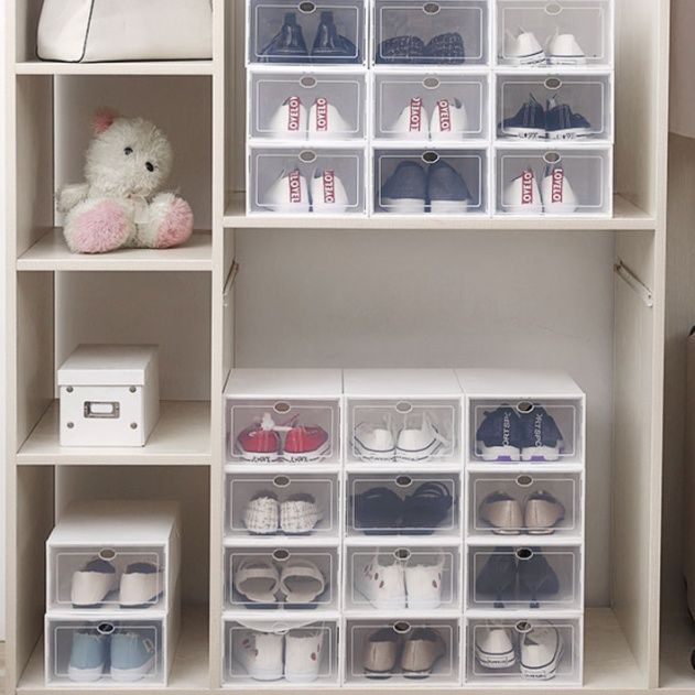 ベッド 下 収納 透明靴箱積み重ね式収納ケース