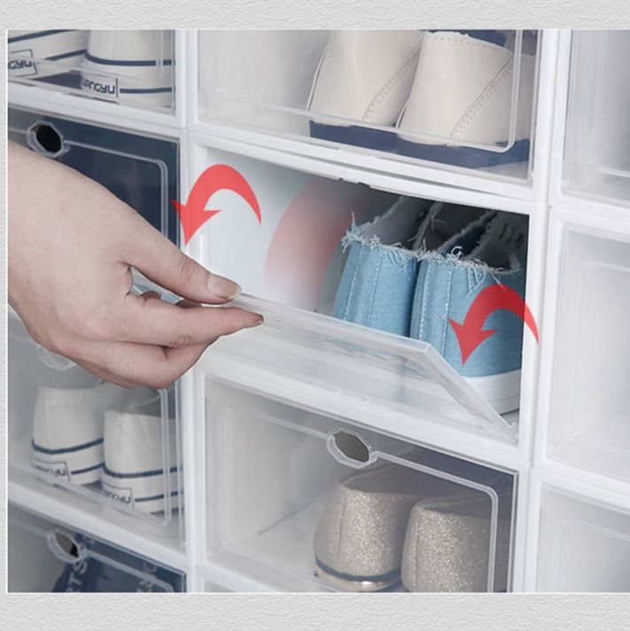 ベッド 下 収納 透明靴箱積み重ね式収納ケース