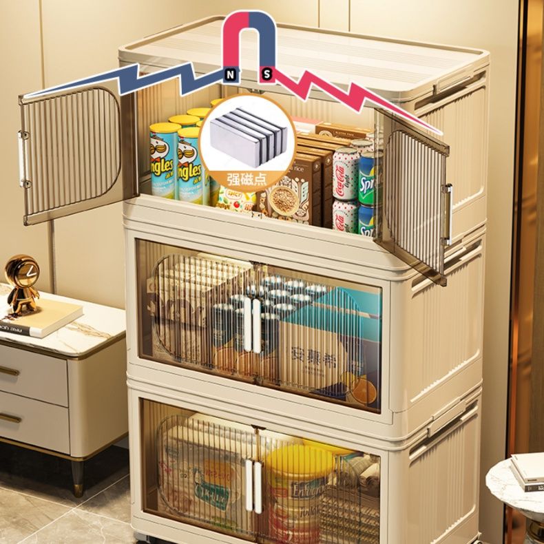 ベッド 下 収納 透明前開き式積み重ね衣装ケース収納箱