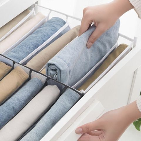 ベッド 下 収納 仕切り付き透明衣類整理収納ボックス