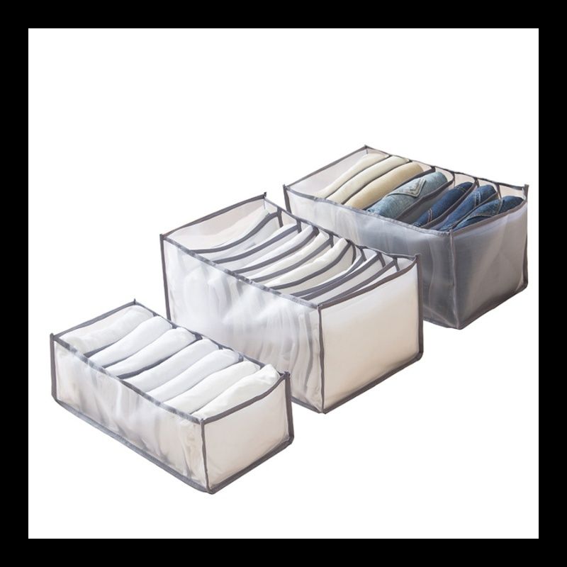 ベッド 下 収納 仕切り付き透明衣類整理収納ボックス