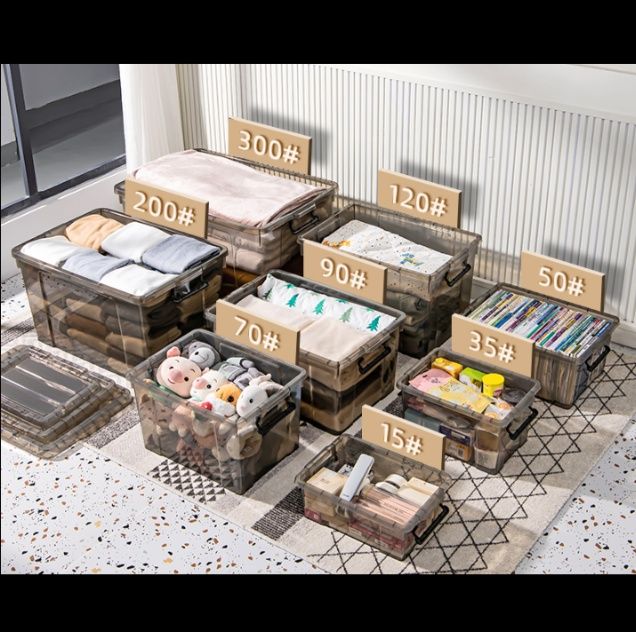 ベッド 下 収納 透明蓋付き積み重ね式収納ボックス