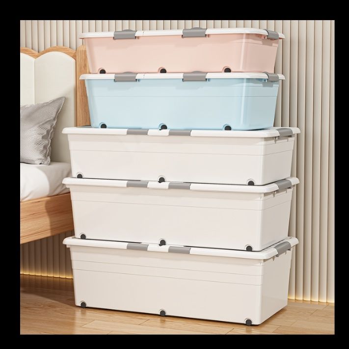ベッド 下 収納 移動式蓋付き収納ケース大容量仕分け整理箱