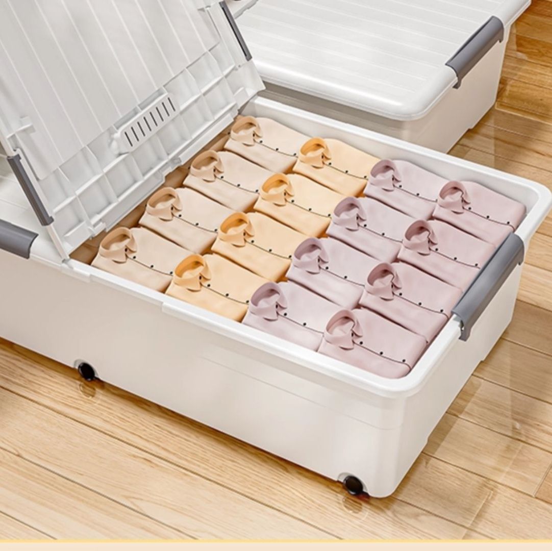 ベッド 下 収納 移動式蓋付き収納ケース大容量仕分け整理箱
