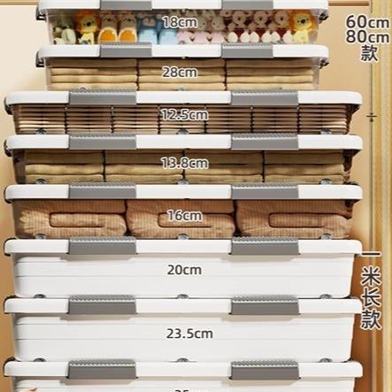 ベッド 下 収納 車輪付き多段積み重ね型衣装ケース