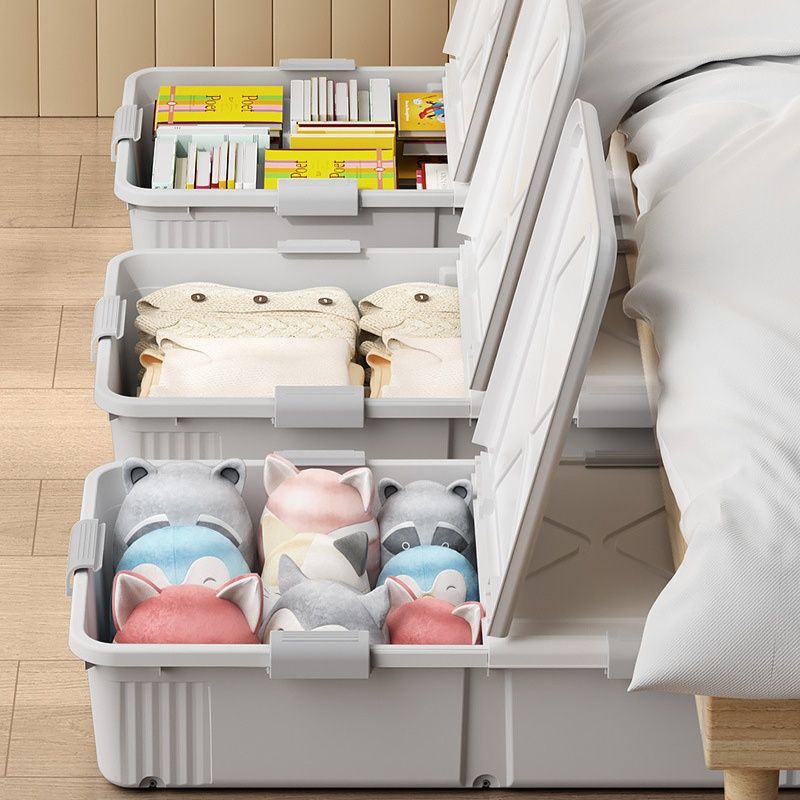 ベッド 下 収納 多段階高さ選択式キャスター付き大容量衣装ケース