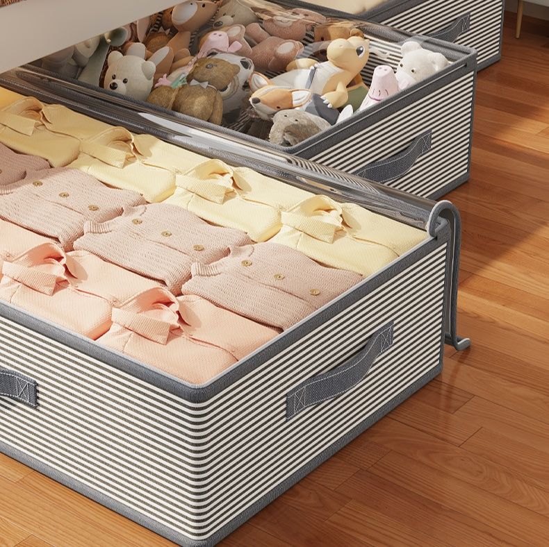 ベッド 下 収納 透明窓付き大容量ベッド下収納衣装ケース