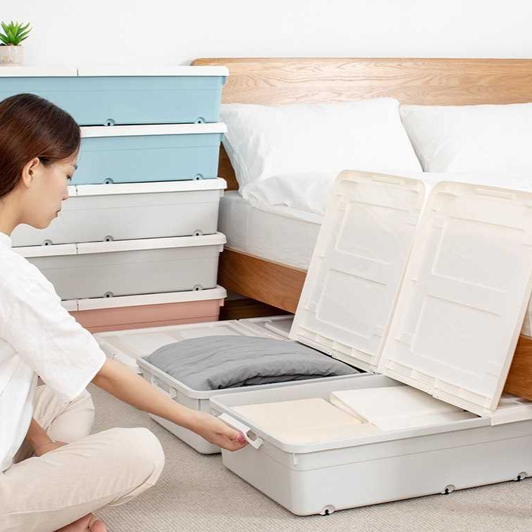 ベッド 下 収納 薄型フタ付きベッド下収納ケース